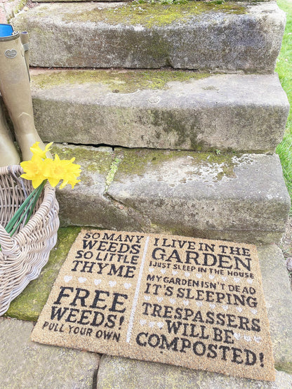 Free Weeds Potting Shed Doormat S-PS0053-W