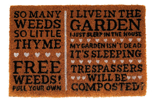 Free Weeds Potting Shed Doormat S-PS0053-W