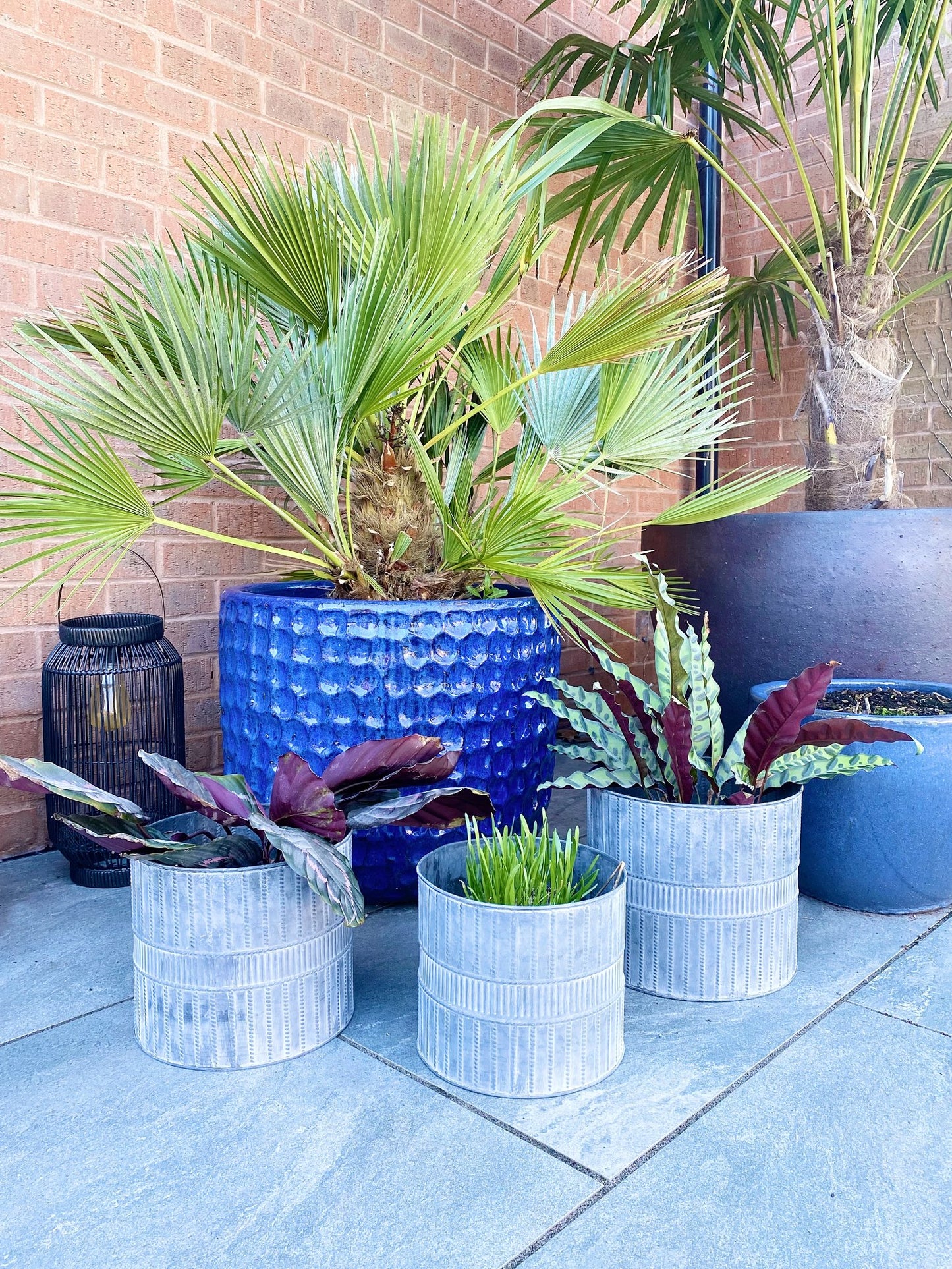 Set of Three Metal Garden Planters S-PS0240