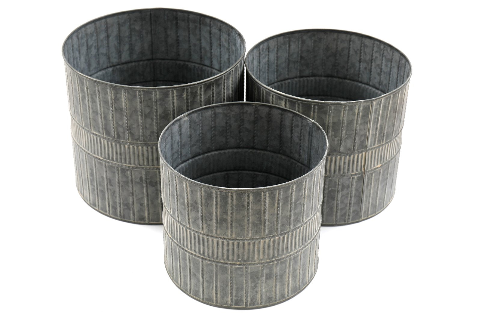 Set of Three Metal Garden Planters S-PS0240