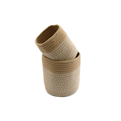 Set Of Two Cotton Rope Baskets S-SG0301