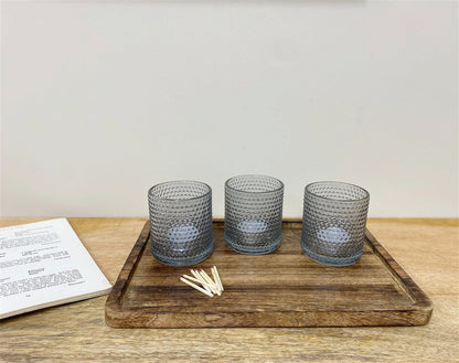 Set Of Three Synergy Tea Light Holders S-SY0078