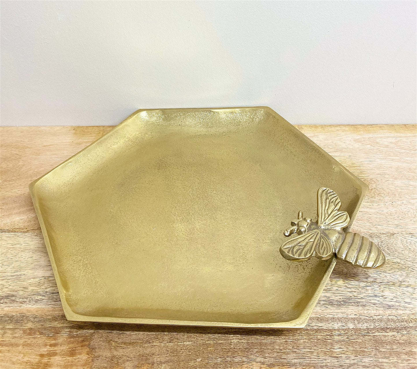 Large Gold Honeycomb Bee Tray S-TJBE101