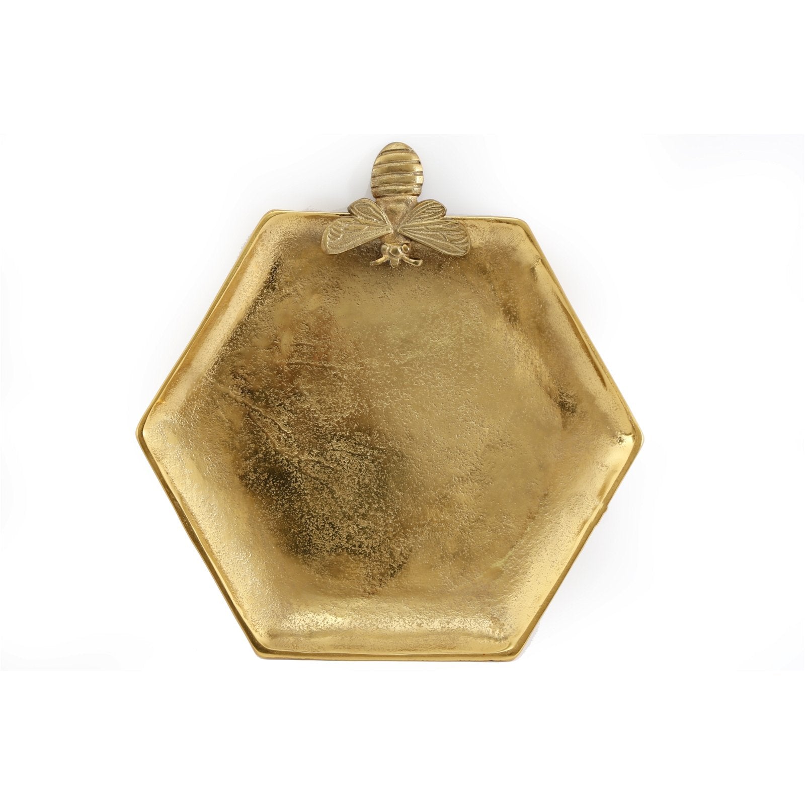 Large Gold Honeycomb Bee Tray S-TJBE101