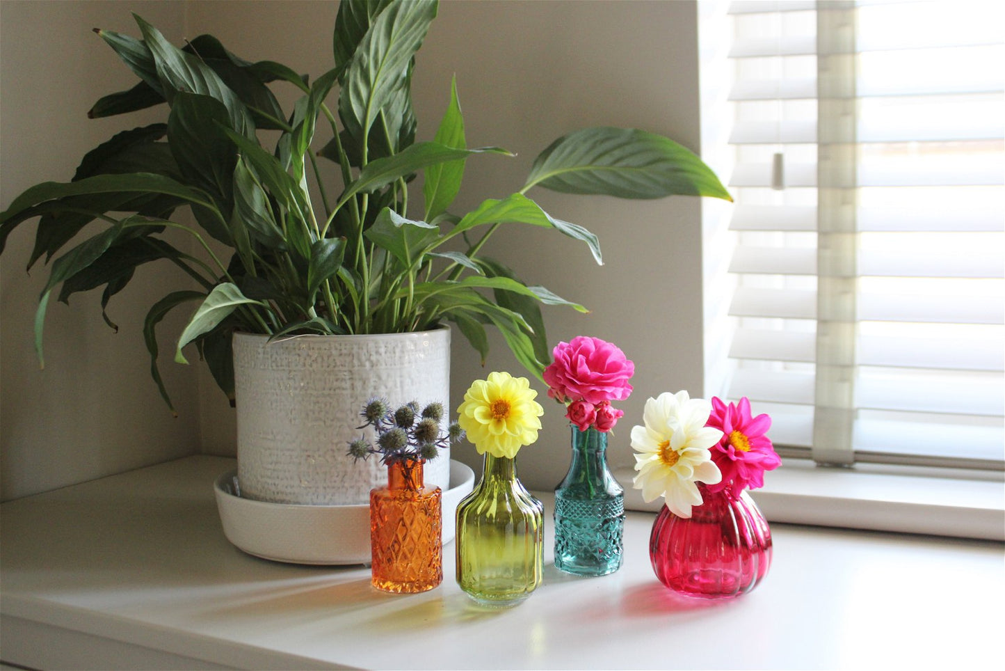 Set of Four Boho Posy Vase Bottles S-TJBH181