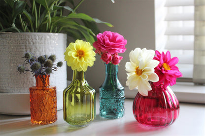 Set of Four Boho Posy Vase Bottles S-TJBH181