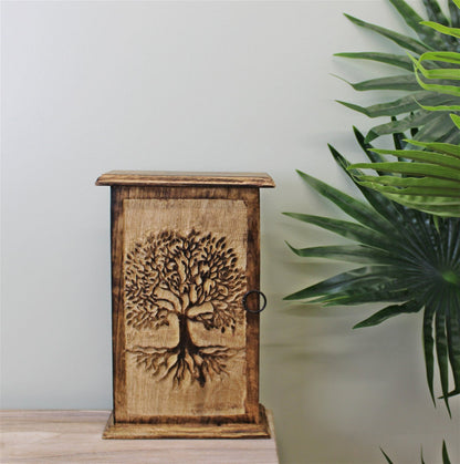 Tree of Life Hand Carved Key Box S-TL0035