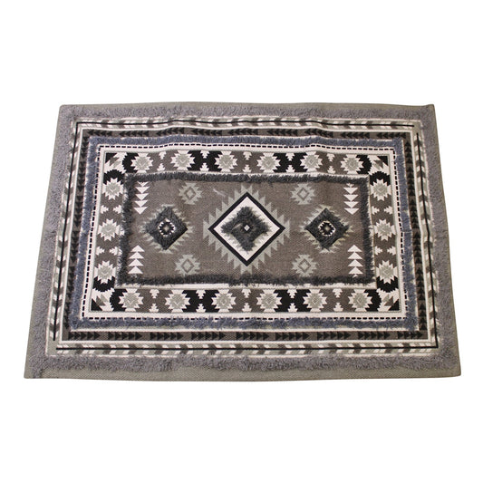 Grey Patterned & Tufted Rug, 60x90cm S-TX1091