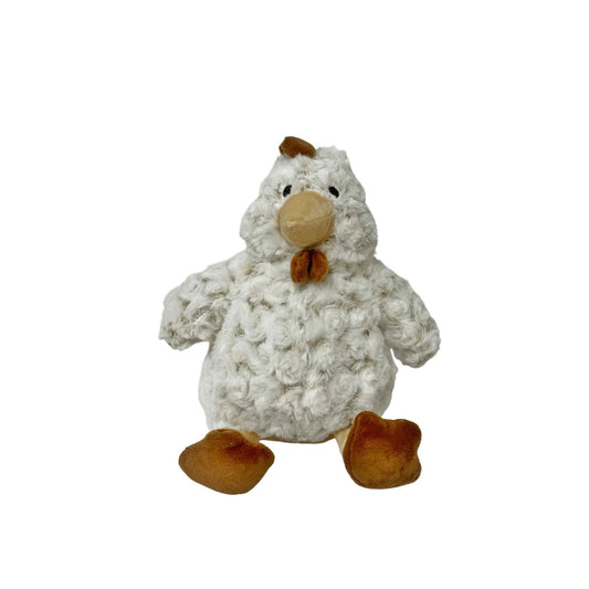 Curled Fur Fabric Brown Chicken Doorstop S-TX1265-B