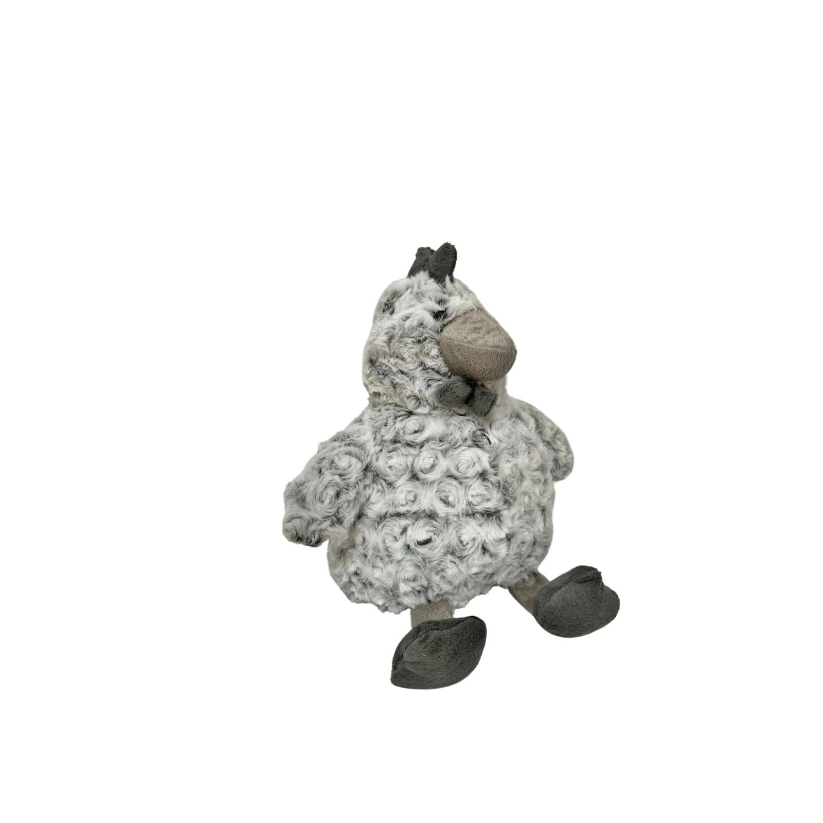 Curled Fur Fabric Grey Chicken Doorstop S-TX1265-G