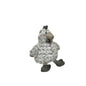 Curled Fur Fabric Grey Chicken Doorstop S-TX1265-G