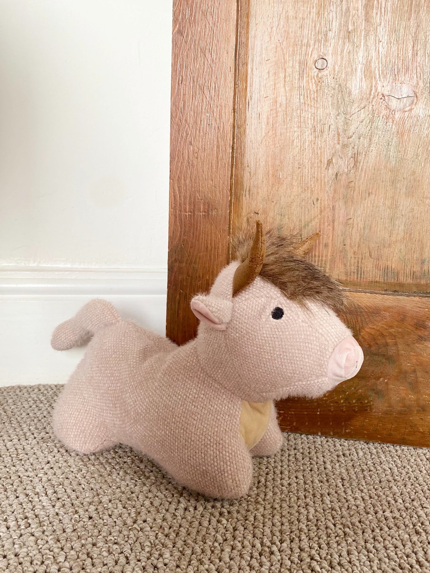 Fabric Angus Cow Doorstop S-TX1281