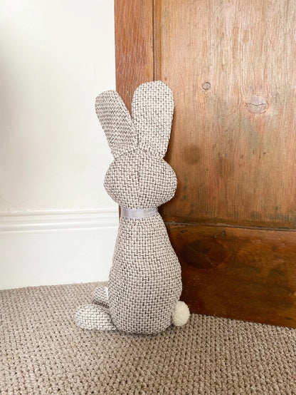 Woven Fabric Rabbit Doorstop S-TX1286