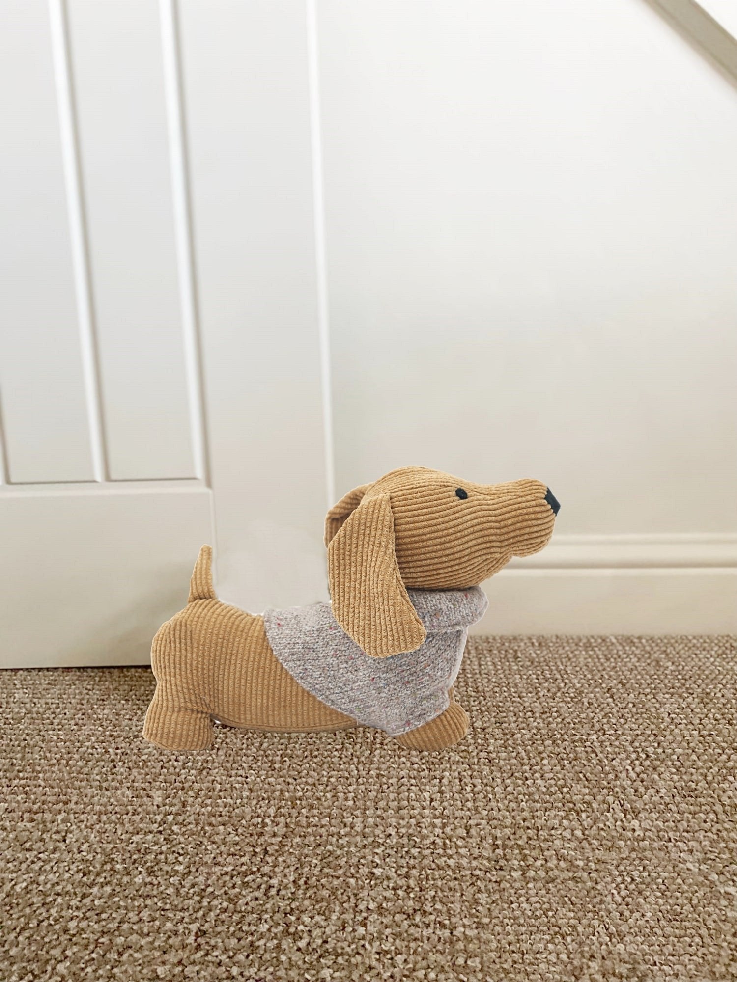 Yellow Dog with Jumper Doorstop S-TX1365-Y