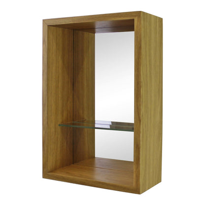 Small Veneered Mirror Shelf Unit, 31x21cm S-WF2132