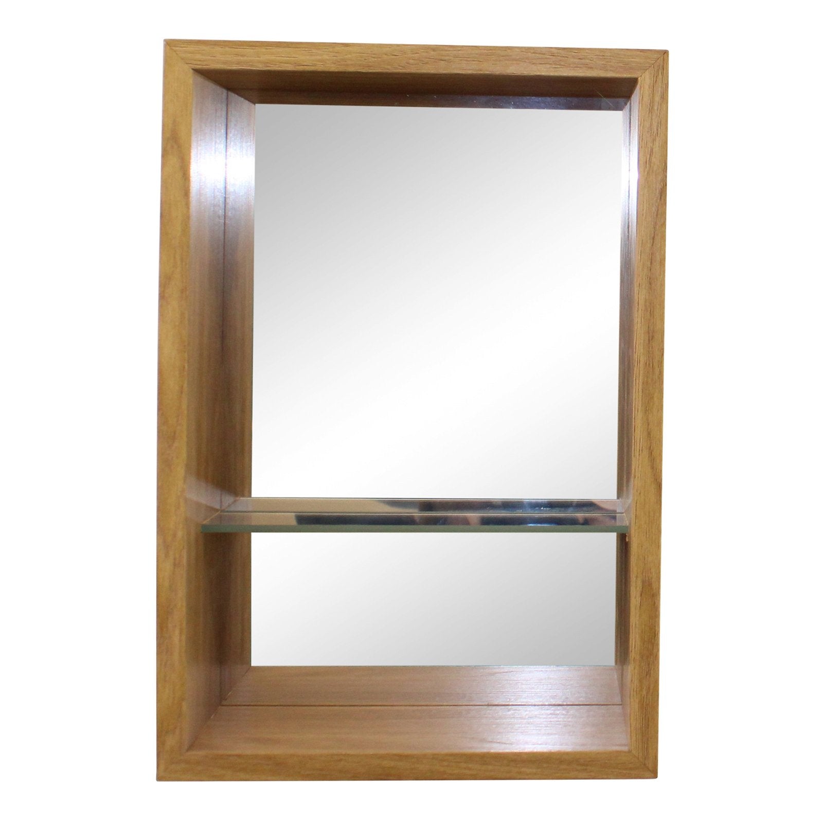 Small Veneered Mirror Shelf Unit, 31x21cm S-WF2132