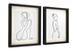 Silhouetted Woman Deco In Frame S-WO0033