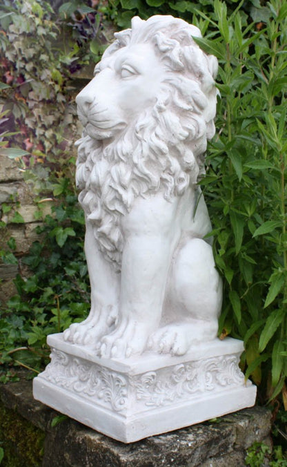 Stone Effect Sitting Lion Statue SK001