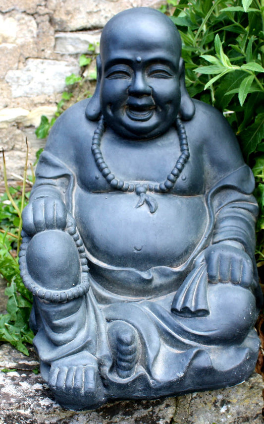 Stone Effect Laughing Buddha Statue SK025