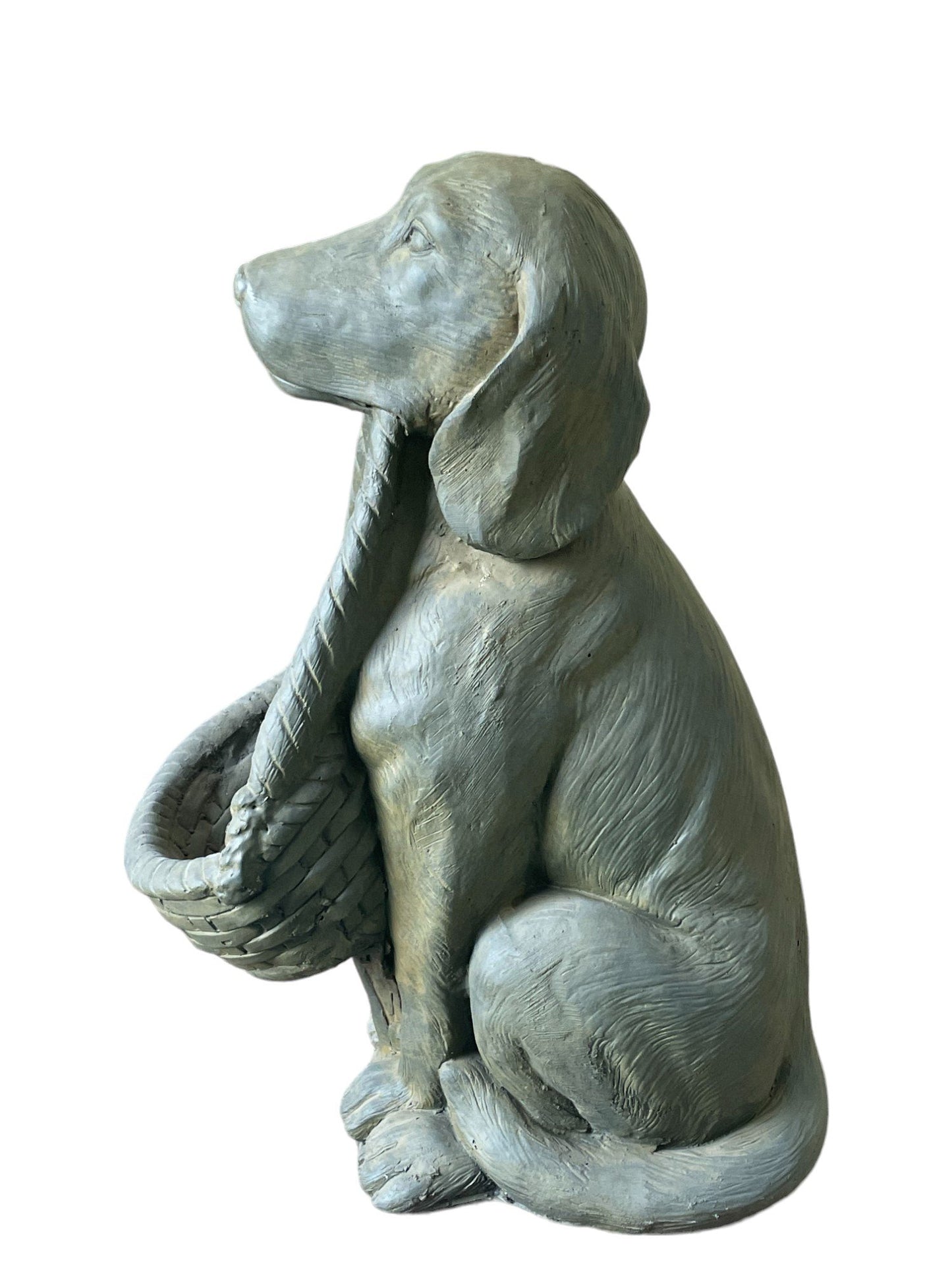 Stone Effect Grey Dog Basket Birdfeeder SK036