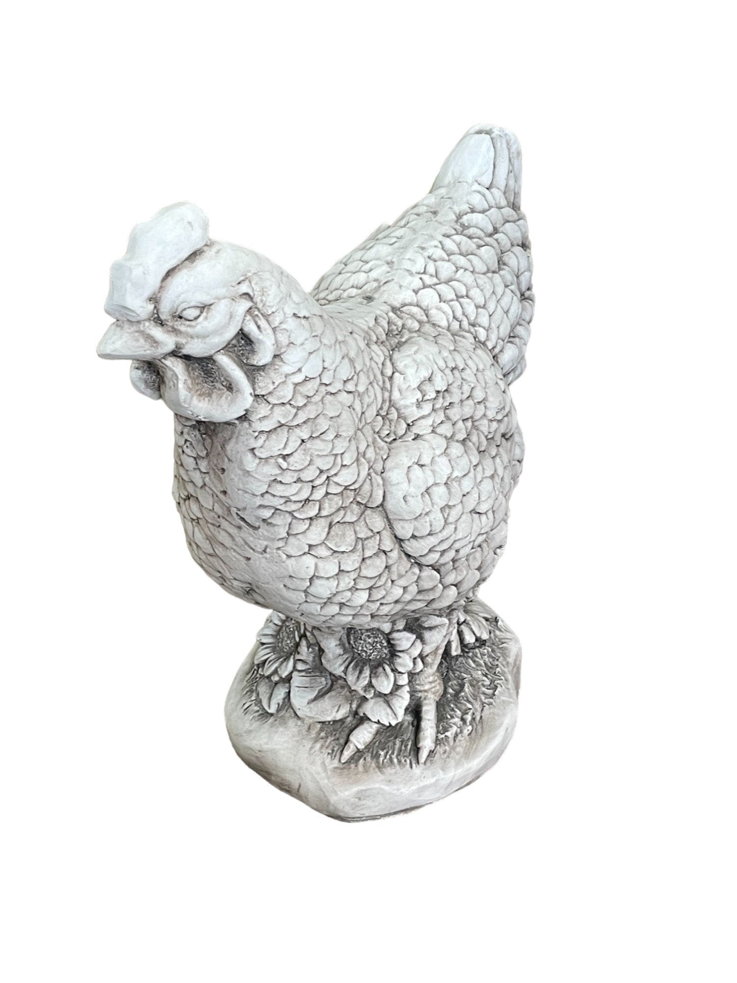 Stone Effect White Hen Statue SK037