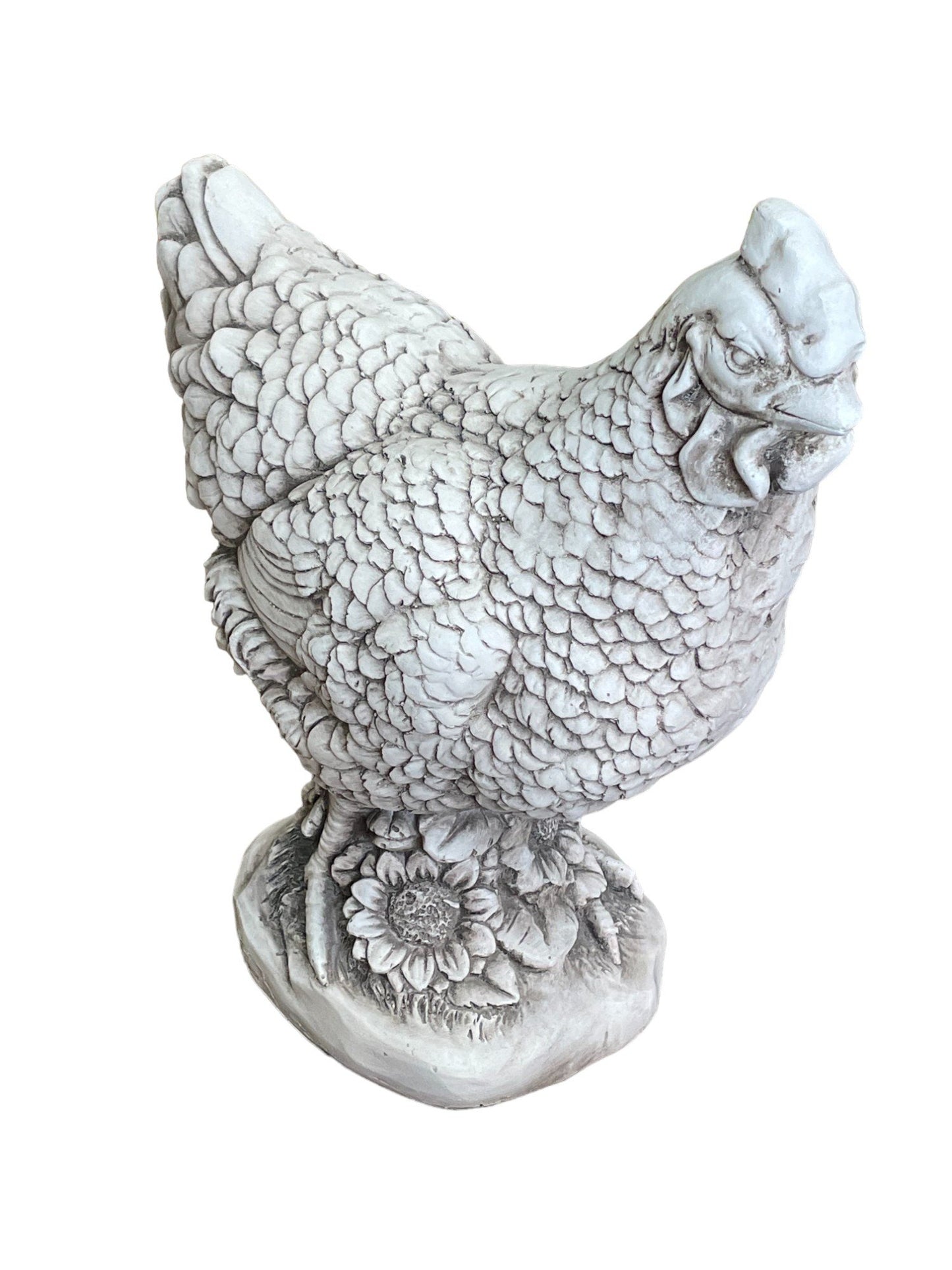 Stone Effect White Hen Statue SK037