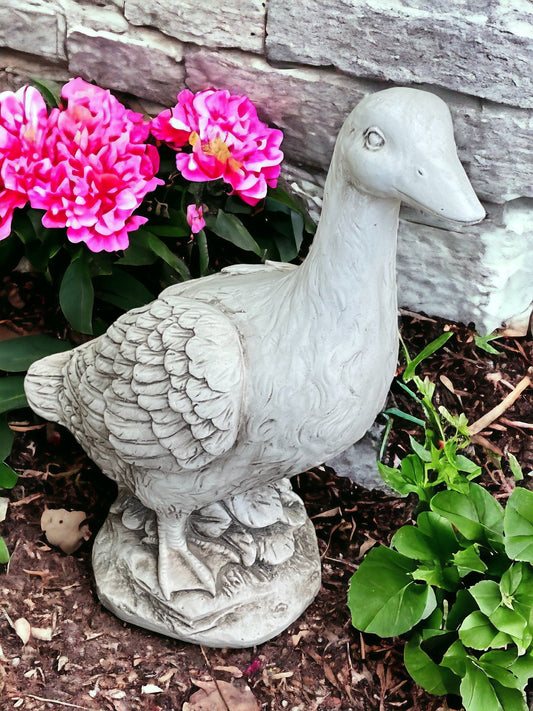 Stone Effect White Duck Statue SK039