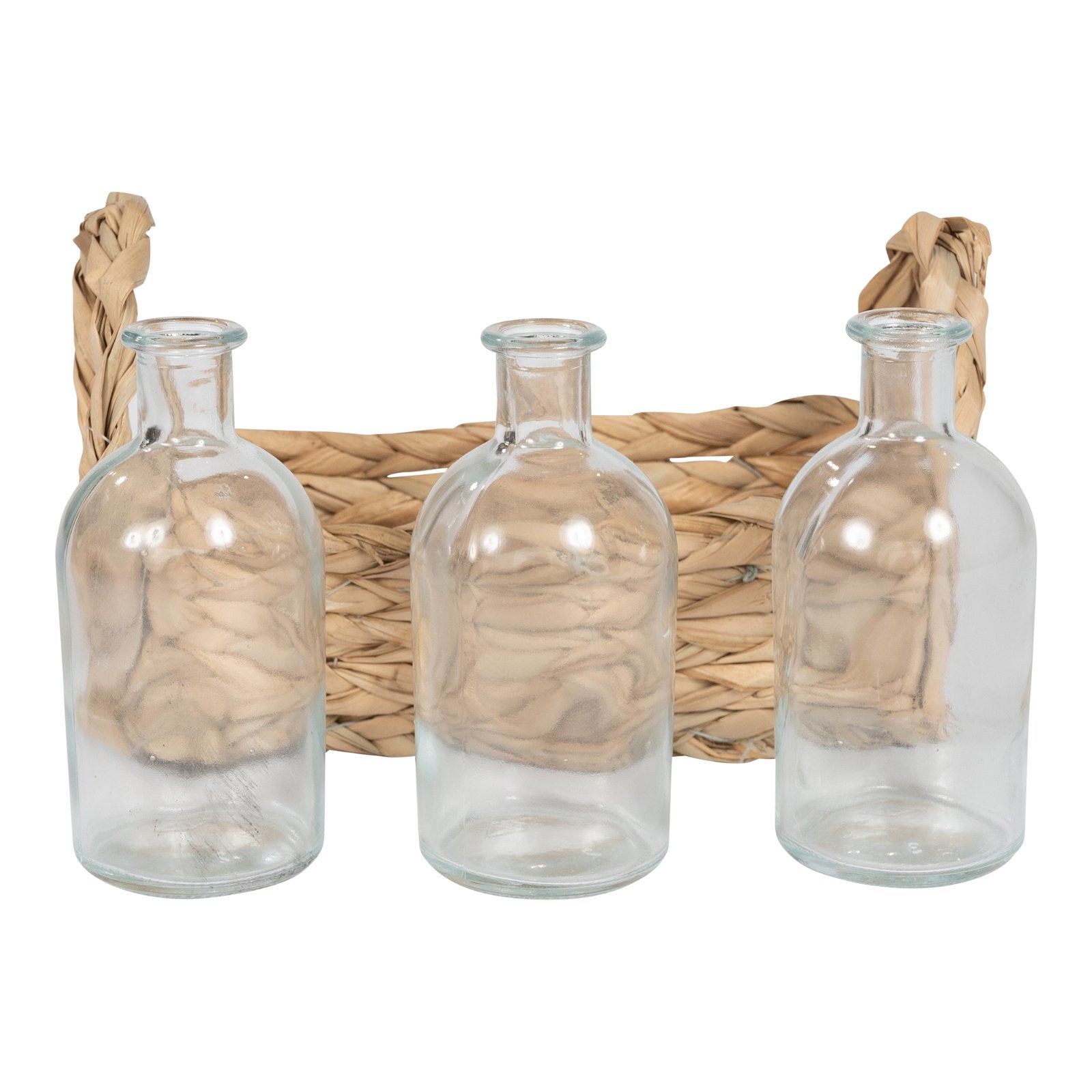 Set of 3 Vases With Grass Tray S-SR0059