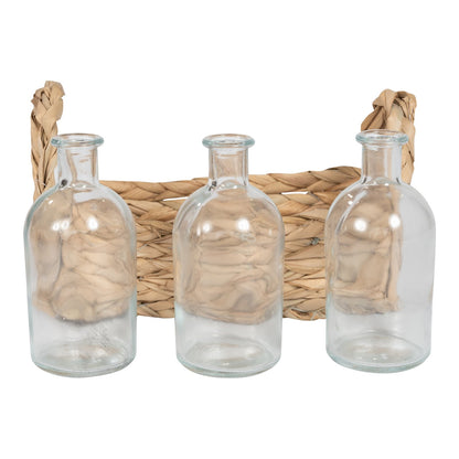 Set of 3 Vases With Grass Tray S-SR0059