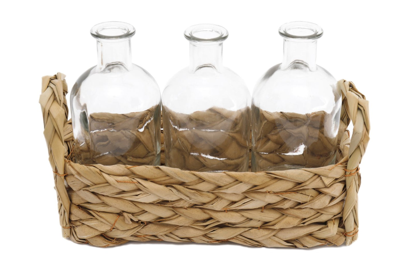 Set of 3 Vases With Grass Tray S-SR0059