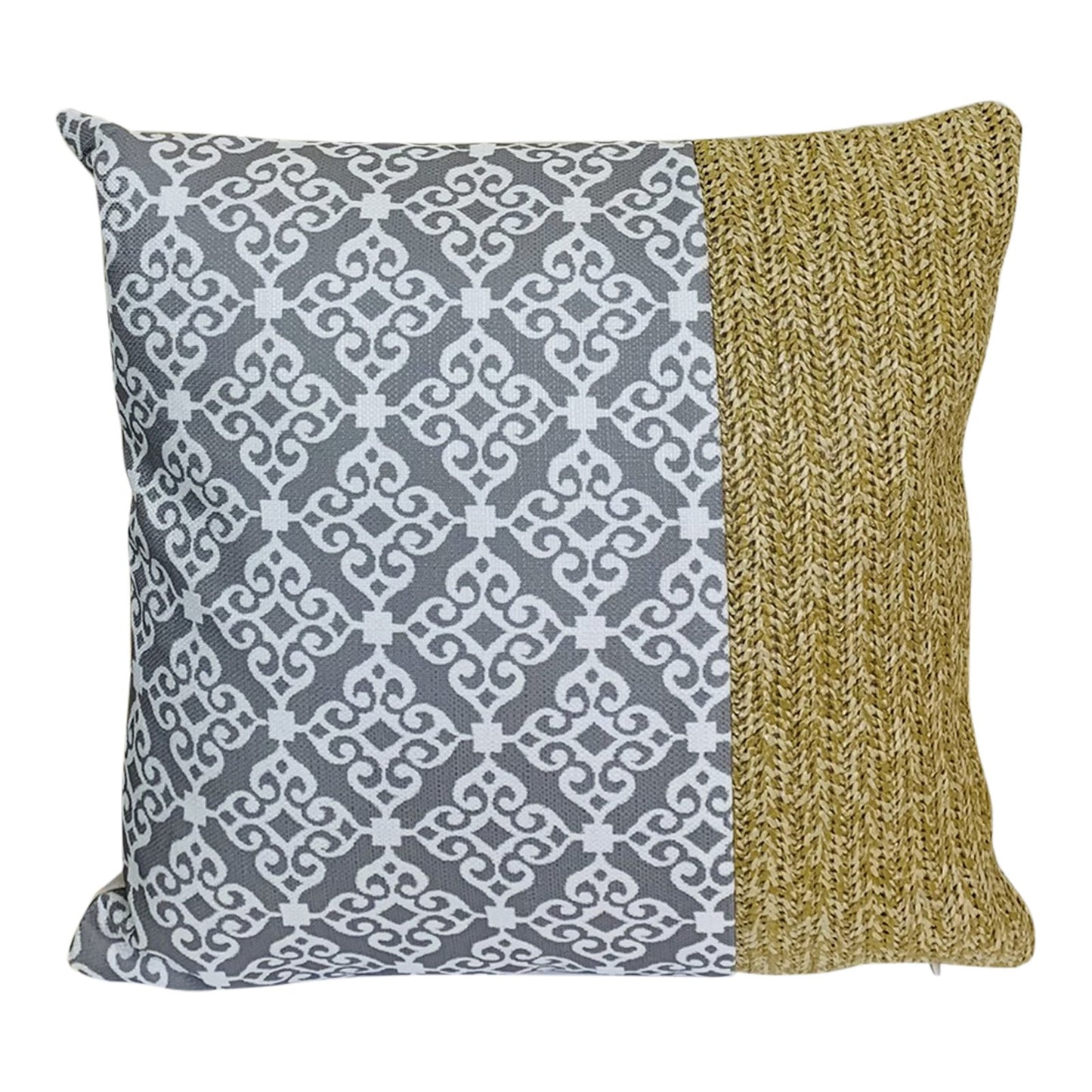 Serenity Print Square Cushion Grey S-SR0067-G