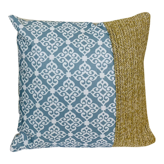 Serenity Print Square Cushion Blue S-SR0067-J