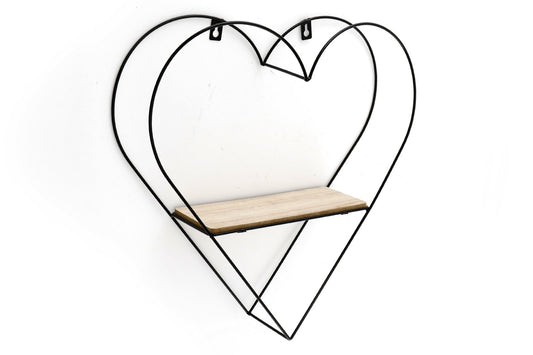 Heart Shaped Wire Wall Shelf S-SY0027