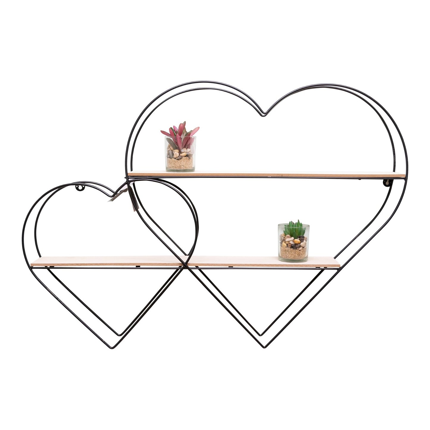 Double Heart Wall Shelf 83cm S-SY0028