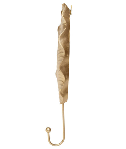 Gold Leaf Wall Hook 27cm S-TJN0390