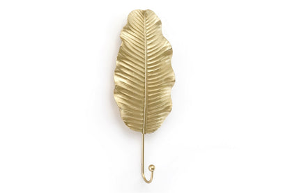 Gold Leaf Wall Hook 27cm S-TJN0390