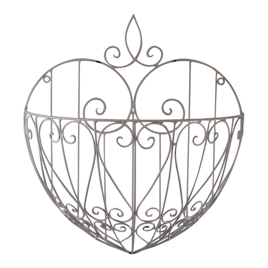 Large Cream Heart Shaped Wall Planter YF1044L