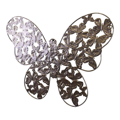 Large Silver Metal Butterfly Design Wall Decor YF1132