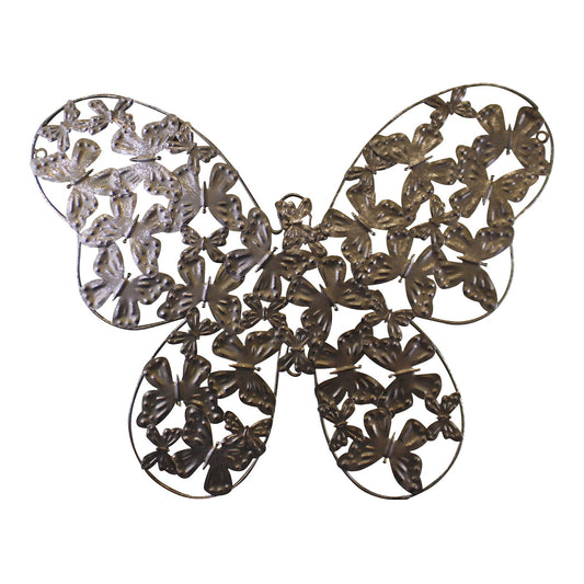 Large Silver Metal Butterfly Design Wall Decor YF1132