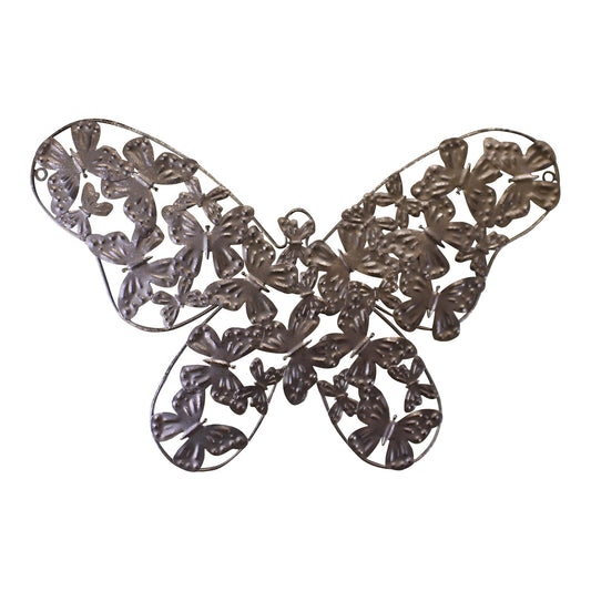 Small Silver Metal Butterfly Design Wall Decor YF1133