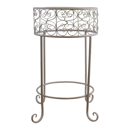 Cream Scroll Metal Plant Stand YF1145