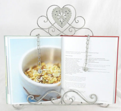 Grey Heart Cookery Book Holder YF930