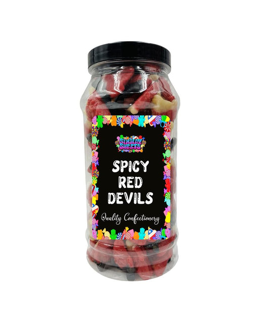 Red Devils Gummy Jelly Retro Sweets Gift Jar