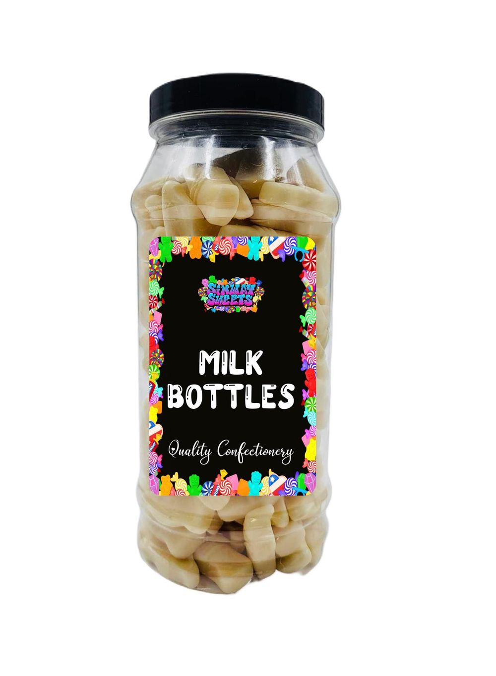 Milk Bottles Retro Sweets Gift Jar (Non Dusted)