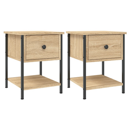 vidaXL Bedside Tables 2 pcs Sonoma Oak 34x35.5x45 cm Engineered Wood S0671258812