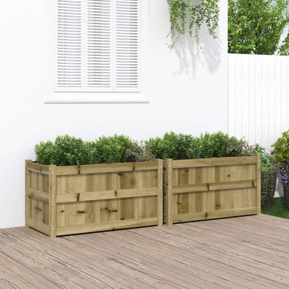 vidaXL Garden Planters 2 pcs Impregnated Wood Pine S0671382985