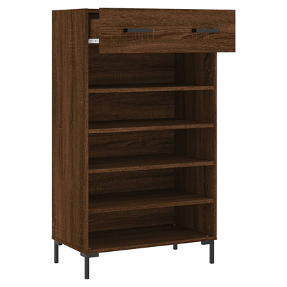 vidaXL Shoe Cabinet Brown Oak 60x35x105 cm Engineered Wood S0671259862