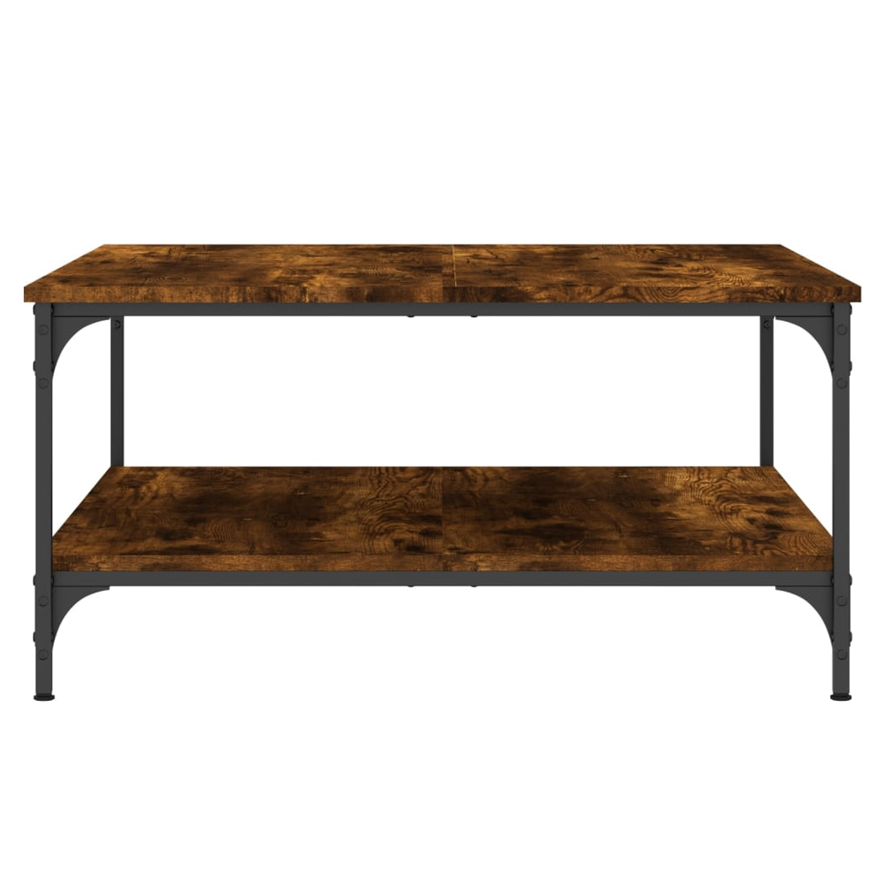 vidaXL Coffee Table Smoked Oak 80x80x40 cm Engineered Wood S0671262066