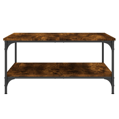 vidaXL Coffee Table Smoked Oak 80x80x40 cm Engineered Wood S0671262066