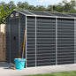 vidaXL Garden Shed Anthracite 191x555x198 cm Galvanised Steel S0671350973